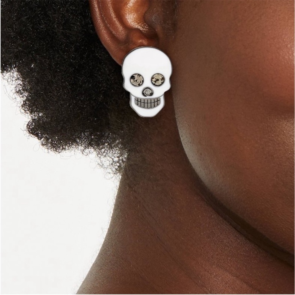 Sugarfix Baublebar Skull Earrings w/ Rhinestones Bone to Shine glow in the dark